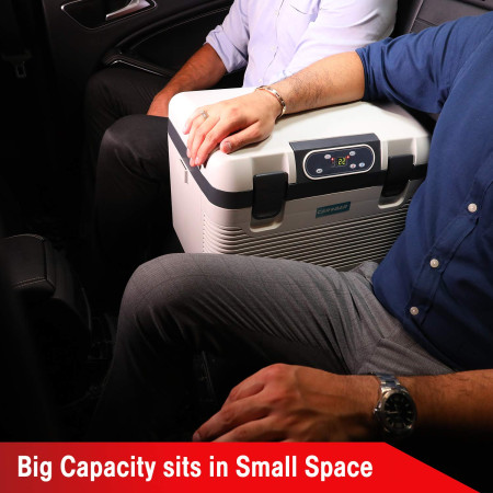 Blackcat Thermoelectric Portable Automotive Cars/SUVs Fridge 18 Litre for Beverage Cooler & Warmer (PRE-COOL Required), AT-18